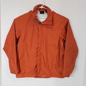 Marmot PreCip Jacket XL Orange Hood Soft Shell Rain Coat
